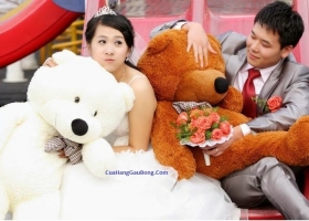 Cửa hàng gấu bông- Gấu bông đeo nơ khổng lồ- món quà mới cho cặp đôi