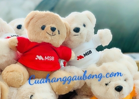 Cuahanggaubong.com sản xuất 300 gấu bông quà tặng thương hiệu cho ngân hàng MSB